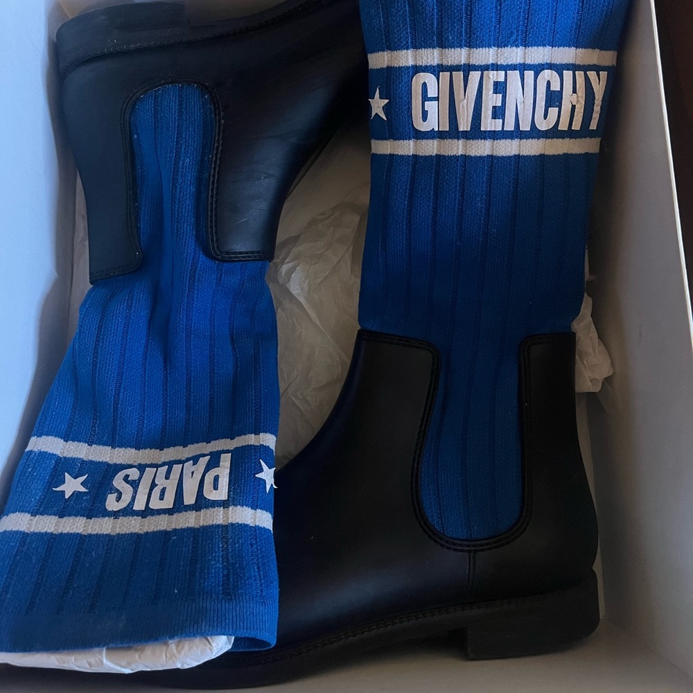 Blue Givenchy Sock Boots